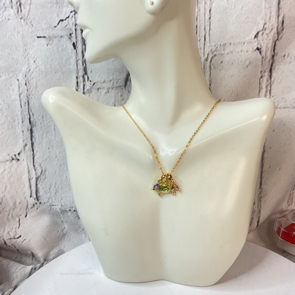 🌟 14K Gold Plated Game Controller Pendant Necklace - Picture 2 of 10